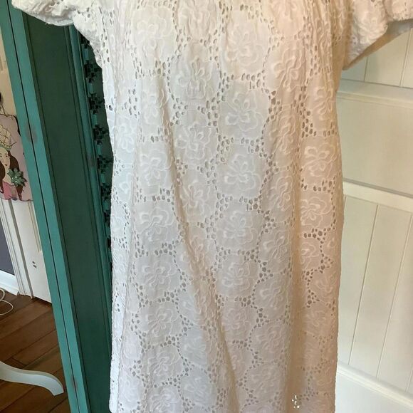 Tommy Hilfiger Charming White Floral Lace Dress - Picture 3 of 8